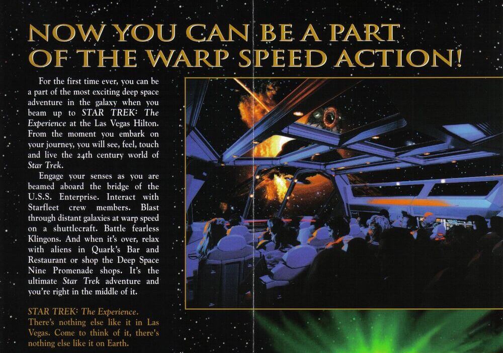 Star Trek: The Experience Brochure 1990s. 