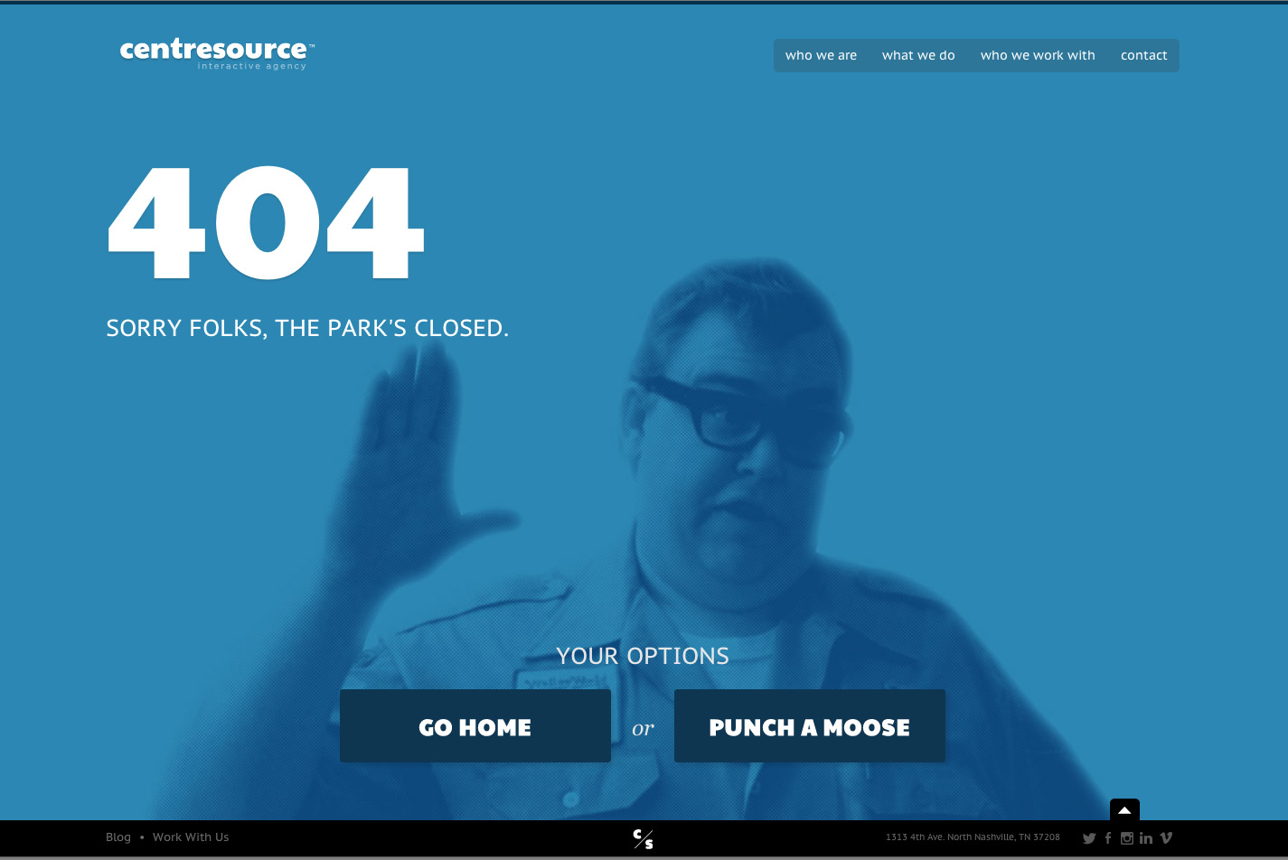 An example 404 error page.