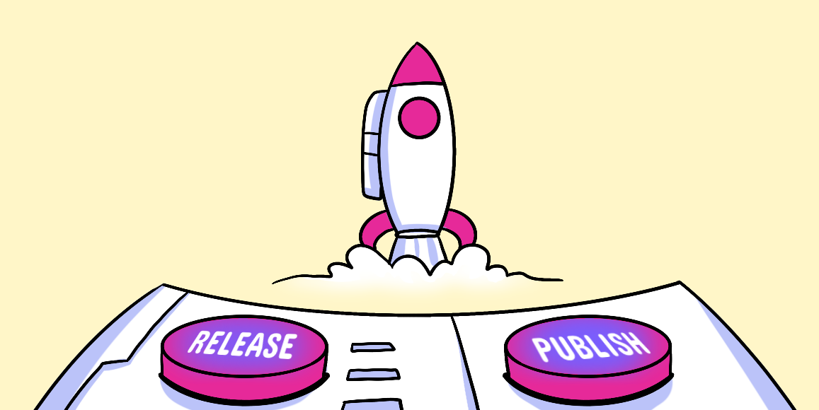 Example of a rocket ship undergoing testing: release or publish