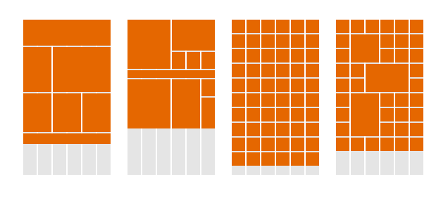 The grids of a framework. 