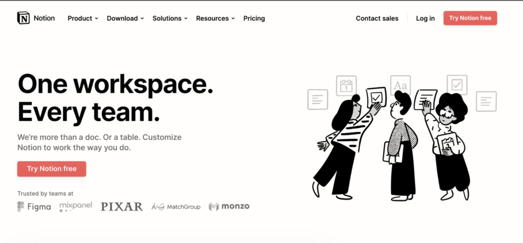 Notion's value proposition.