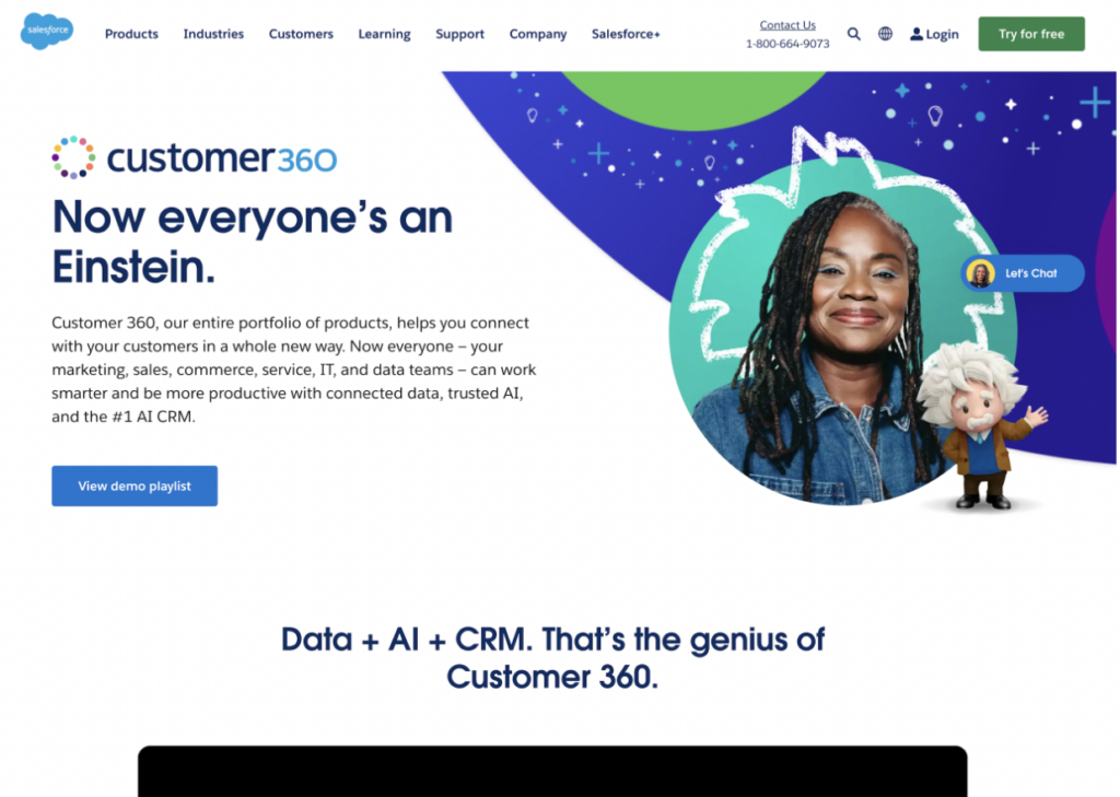 CRM landing page