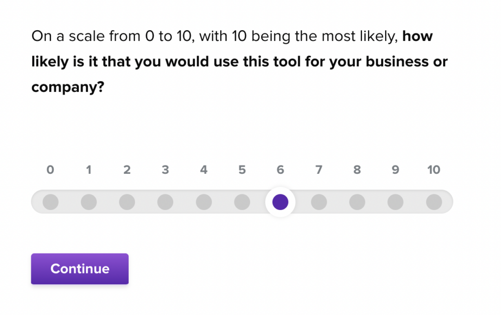 Likert scale easily allows people to show their likelihood to engage. 